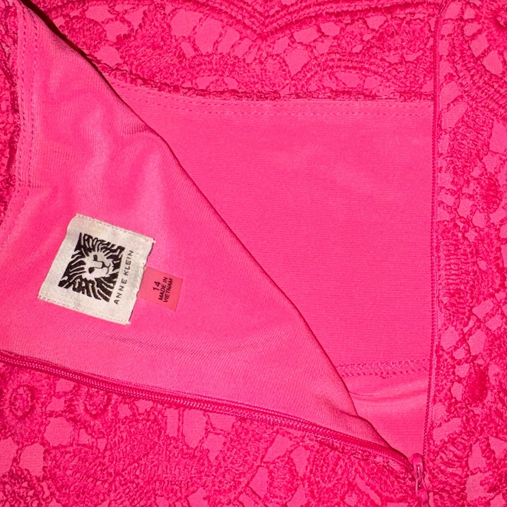 Anne Klein Fuchsia Sleeveless Sheath Dress - Picture 6 of 8